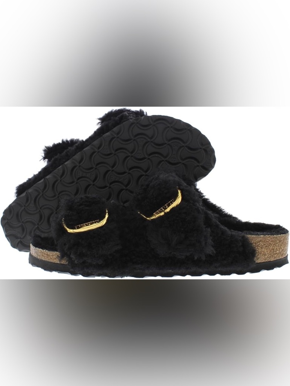 NWT Birkenstock Arizona Big Buckle Teddy Shearling Slip On Sandals